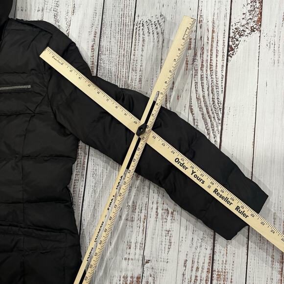 Marc New York Women’s L Black Quilted Puffer Jacket Zip Snap High Collar - Picture 6 of 8